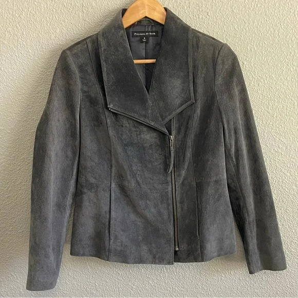 Preston & York Moto Suede Jacket Size Small - Picture 1 of 5